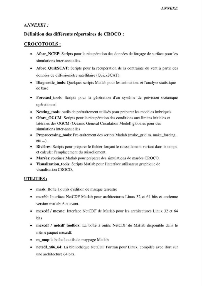 Etude Numérique de la Circulation Océanique en Méditerranée à l’aide du Modèle CROCO (Coastal and Regional Ocean Community model):