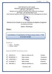 Contribution à l'exploitation de boops boops (Linné, 1758) de la baie de Jijel: