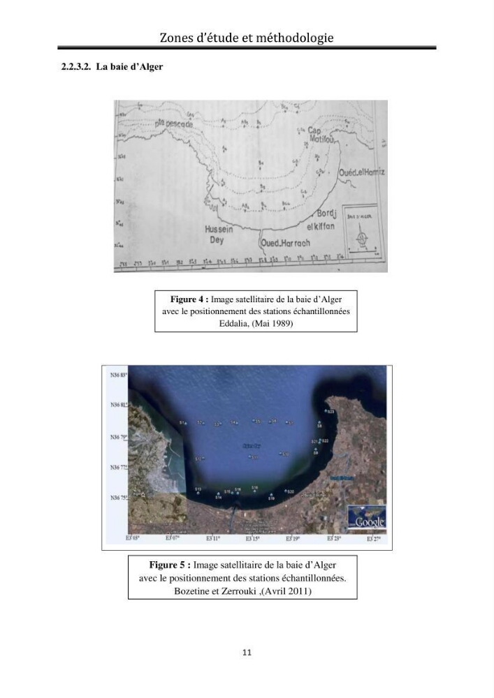 Suivi de l\'état d\'eutrophisation dans les baies de Bou-Ismail et d\'Alger