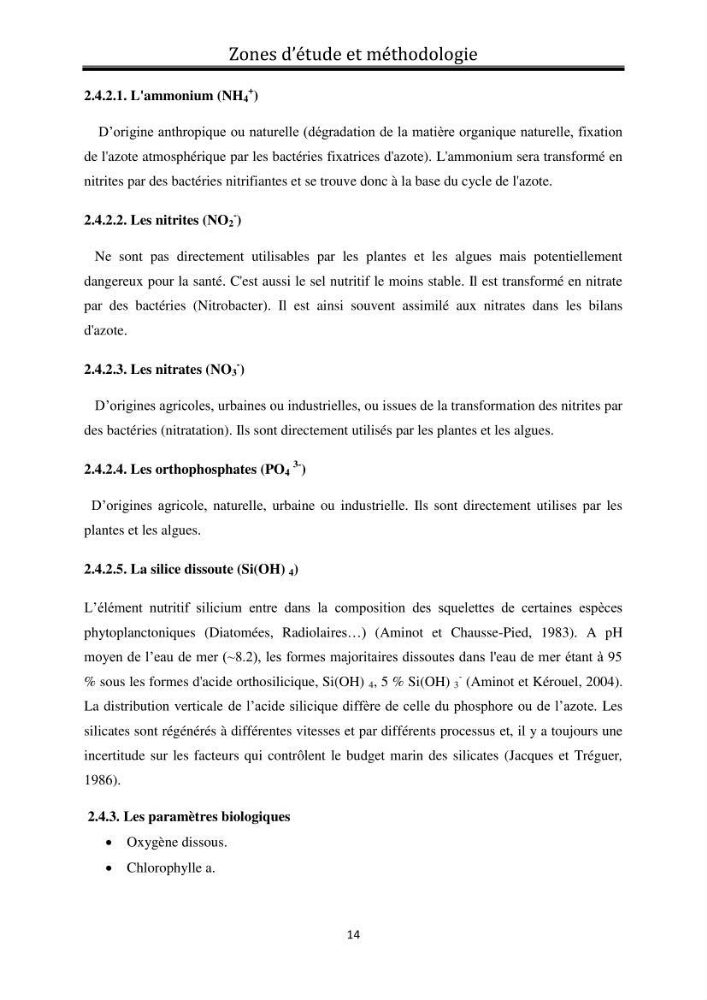 Suivi de l\'état d\'eutrophisation dans les baies de Bou-Ismail et d\'Alger