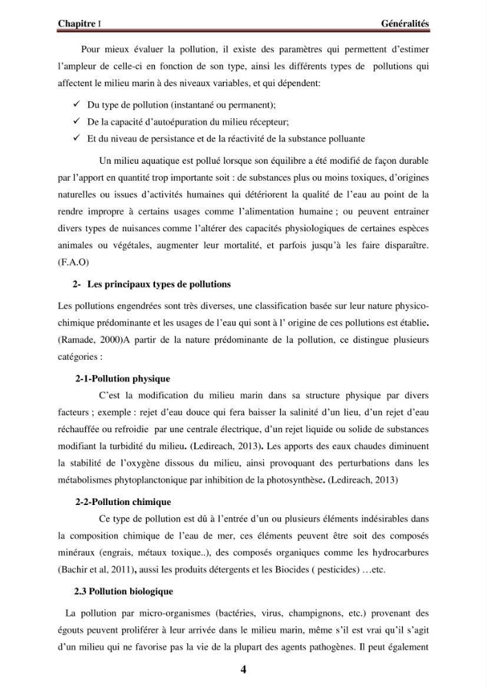 Evaluation de la qualité des eaux du littoral Est algérien (Bejaia) apport de la télédétection marine