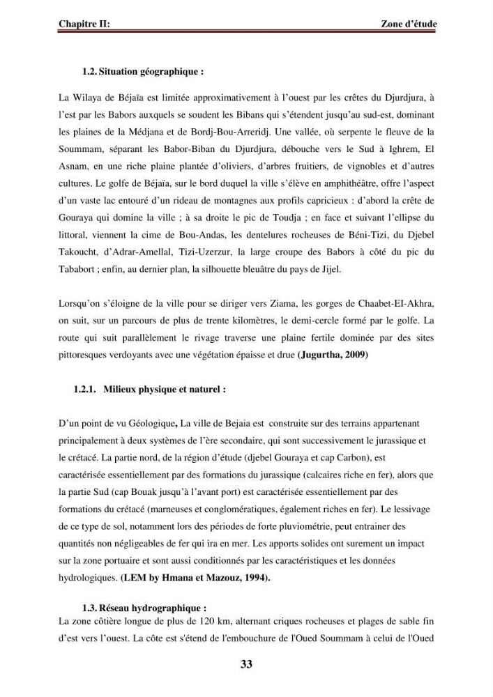 Evaluation de la qualité des eaux du littoral Est algérien (Bejaia) apport de la télédétection marine