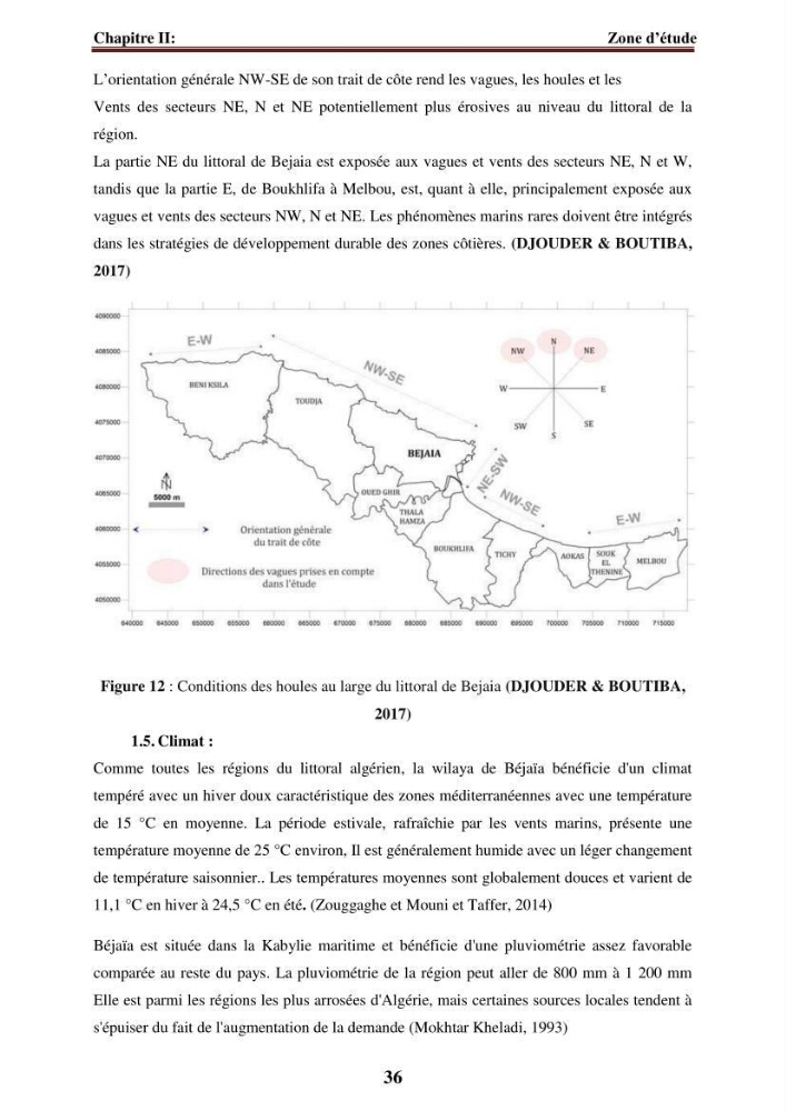 Evaluation de la qualité des eaux du littoral Est algérien (Bejaia) apport de la télédétection marine
