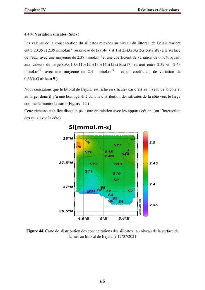 Evaluation de la qualité des eaux du littoral Est algérien (Bejaia) apport de la télédétection marine