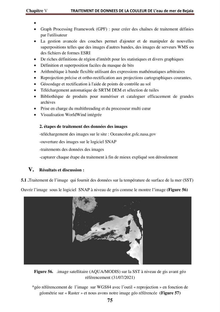 Evaluation de la qualité des eaux du littoral Est algérien (Bejaia) apport de la télédétection marine