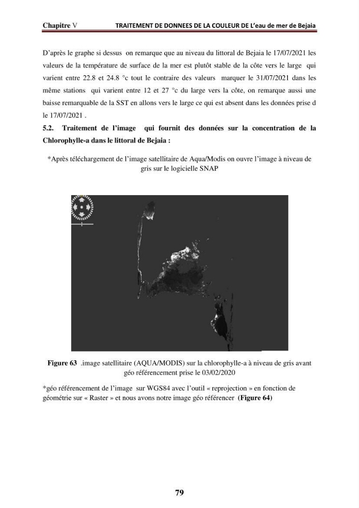Evaluation de la qualité des eaux du littoral Est algérien (Bejaia) apport de la télédétection marine