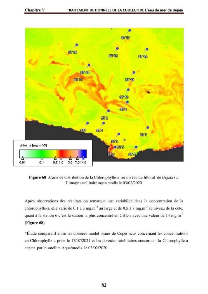 Evaluation de la qualité des eaux du littoral Est algérien (Bejaia) apport de la télédétection marine