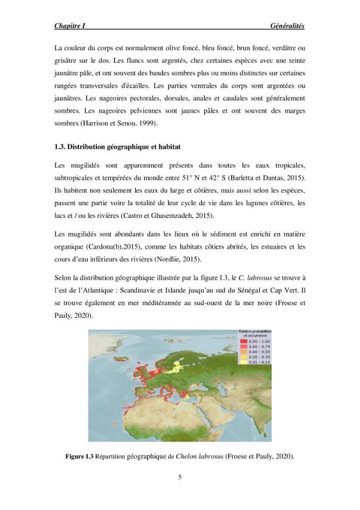 Acclimatation aux faibles salinités des alevins de mulet Chelon labrosus (Risso, 1826).