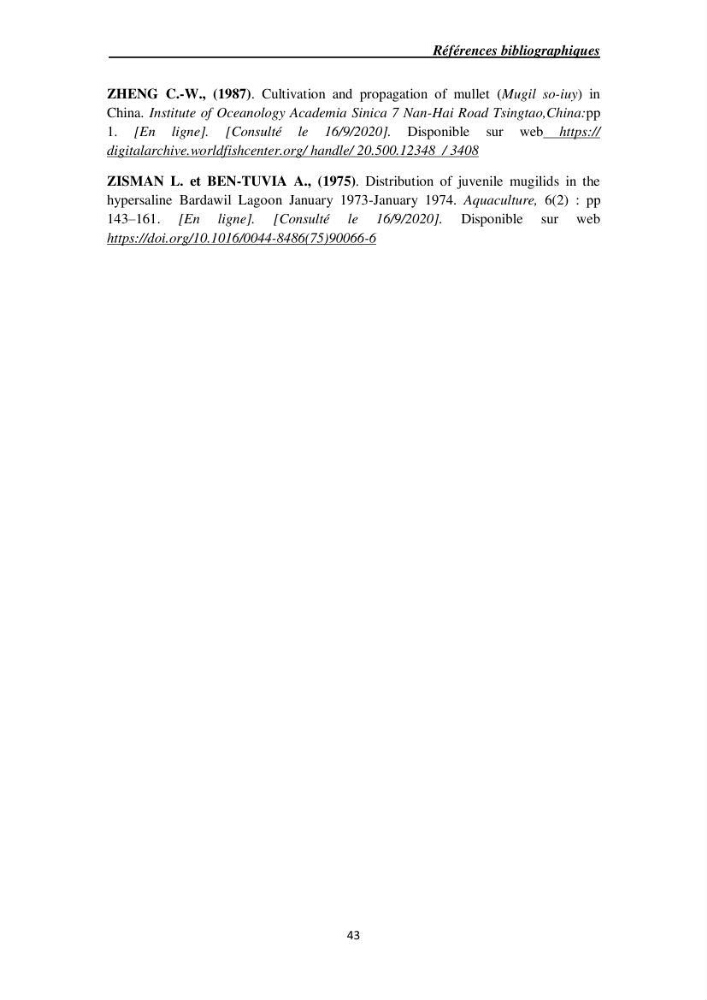 Acclimatation aux faibles salinités des alevins de mulet Chelon labrosus (Risso, 1826).