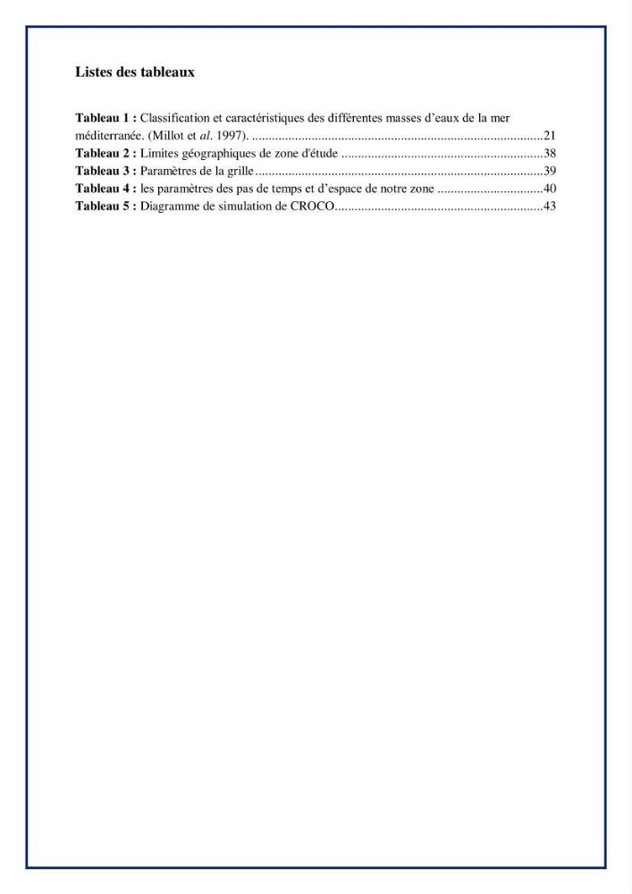 Etude Numérique de la Circulation Océanique en Méditerranée à l’aide du Modèle CROCO (Coastal and Regional Ocean Community model)