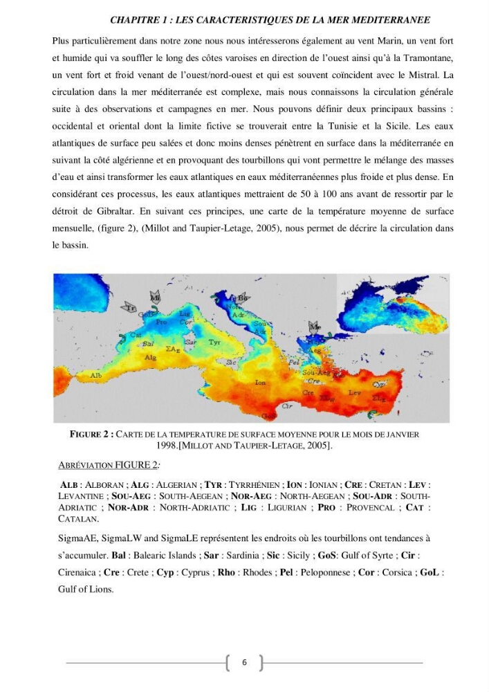 Etude Numérique de la Circulation Océanique en Méditerranée à l’aide du Modèle CROCO (Coastal and Regional Ocean Community model)