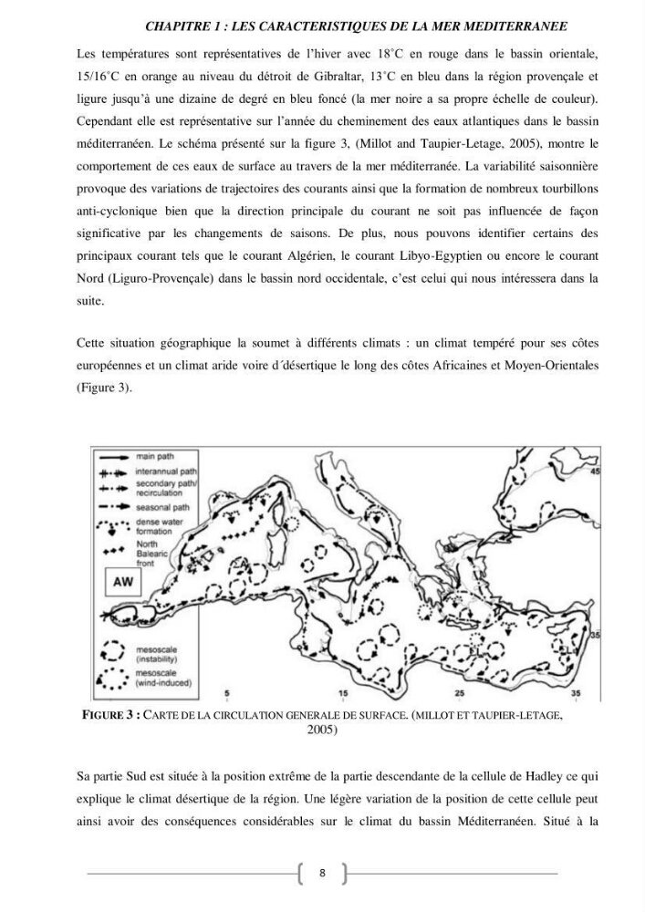 Etude Numérique de la Circulation Océanique en Méditerranée à l’aide du Modèle CROCO (Coastal and Regional Ocean Community model)