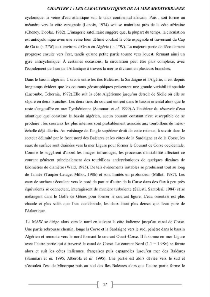 Etude Numérique de la Circulation Océanique en Méditerranée à l’aide du Modèle CROCO (Coastal and Regional Ocean Community model)