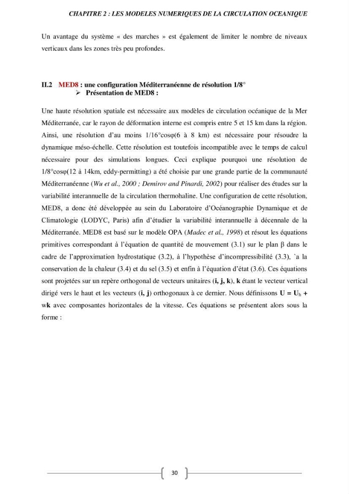 Etude Numérique de la Circulation Océanique en Méditerranée à l’aide du Modèle CROCO (Coastal and Regional Ocean Community model)