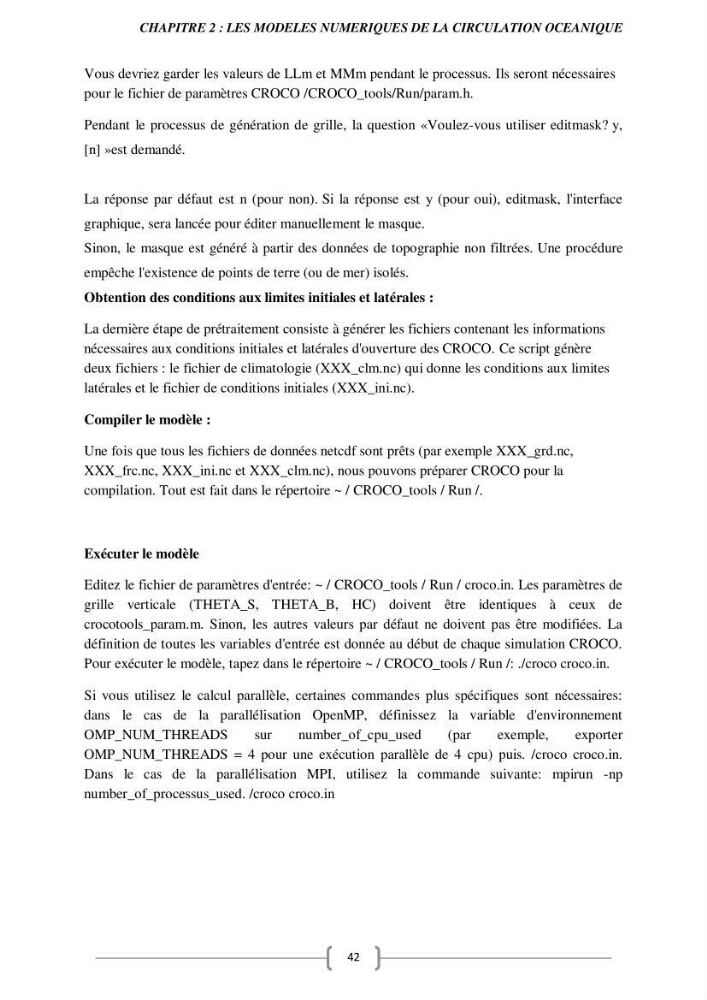 Etude Numérique de la Circulation Océanique en Méditerranée à l’aide du Modèle CROCO (Coastal and Regional Ocean Community model)