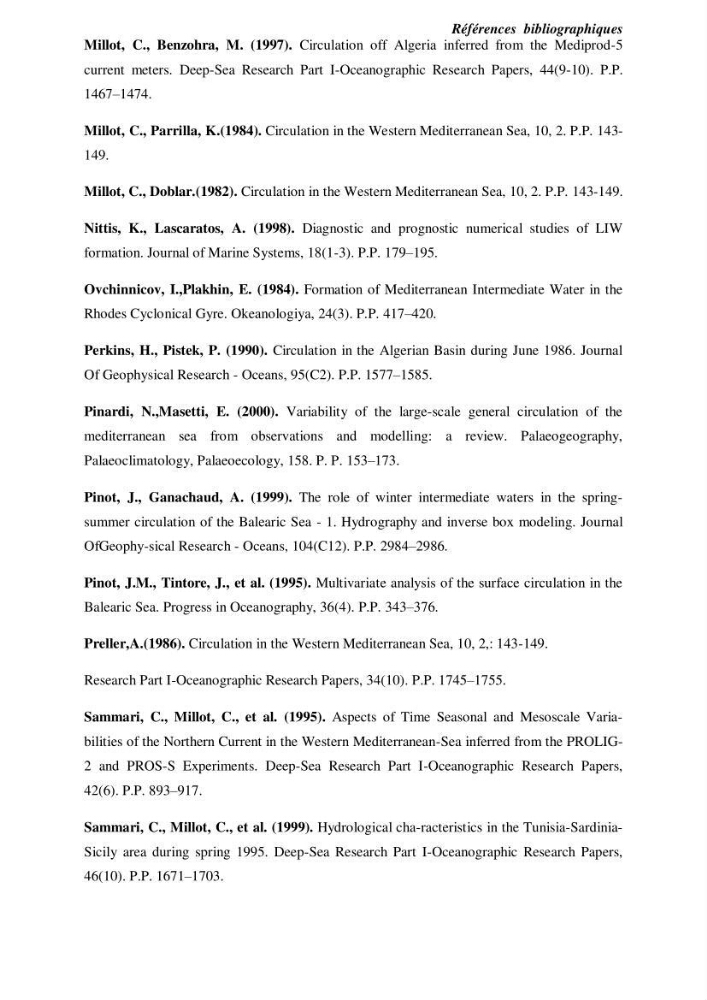 Etude Numérique de la Circulation Océanique en Méditerranée à l’aide du Modèle CROCO (Coastal and Regional Ocean Community model)