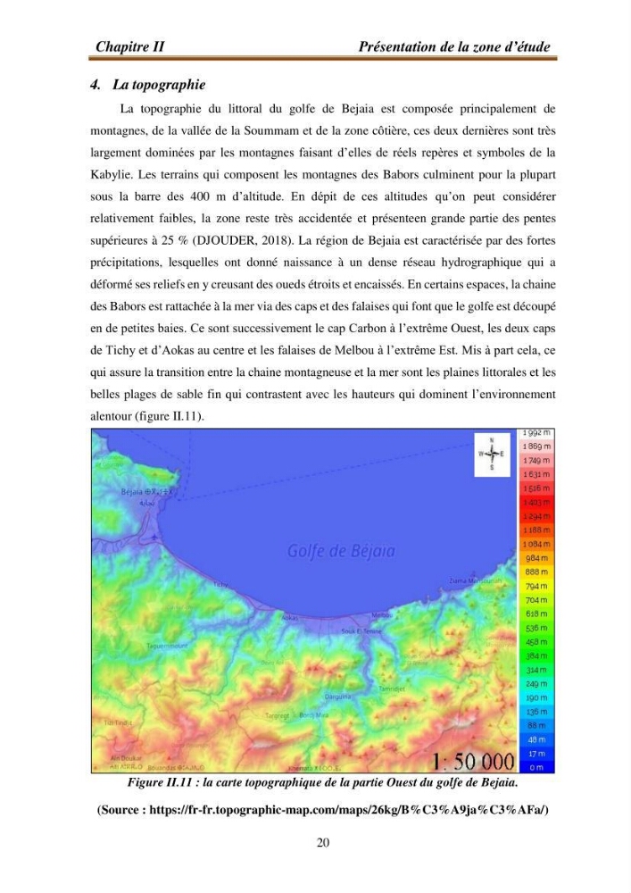 l\'évaluation des impacts des changement climatiques et de activités anthropiques sur l\'évaluation de la partie du golfe bejaia