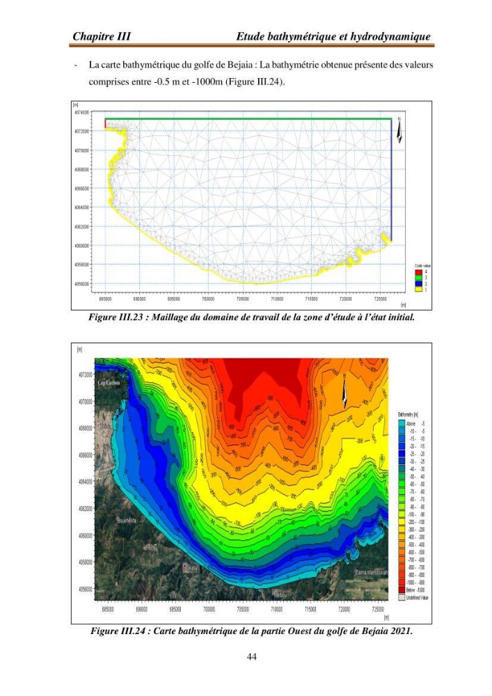 l\'évaluation des impacts des changement climatiques et de activités anthropiques sur l\'évaluation de la partie du golfe bejaia