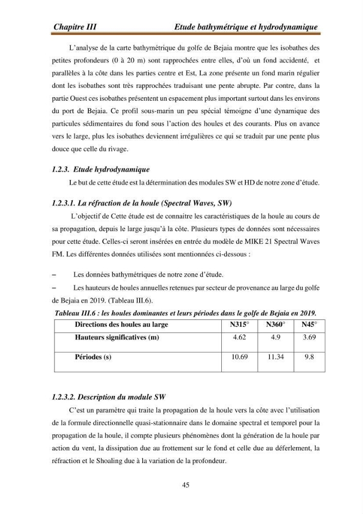 l\'évaluation des impacts des changement climatiques et de activités anthropiques sur l\'évaluation de la partie du golfe bejaia