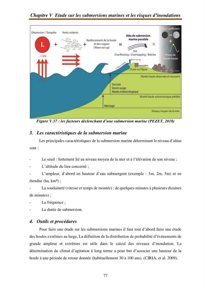 l\'évaluation des impacts des changement climatiques et de activités anthropiques sur l\'évaluation de la partie du golfe bejaia