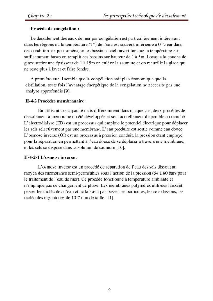 Maitrise des techniques de dessalement de l\'eau de mer