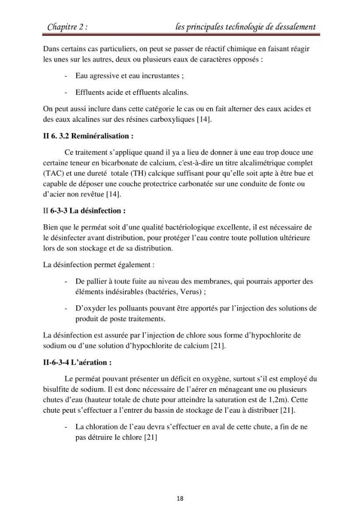 Maitrise des techniques de dessalement de l\'eau de mer