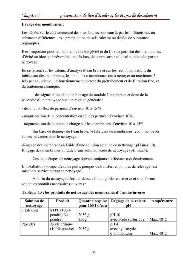 Maitrise des techniques de dessalement de l\'eau de mer