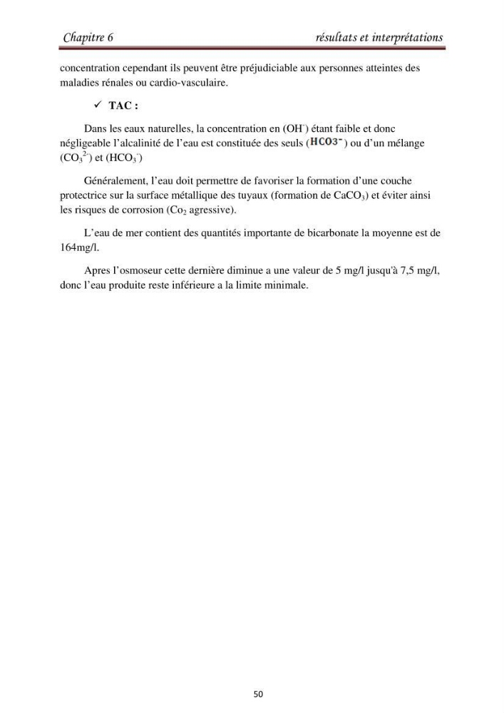 Maitrise des techniques de dessalement de l\'eau de mer