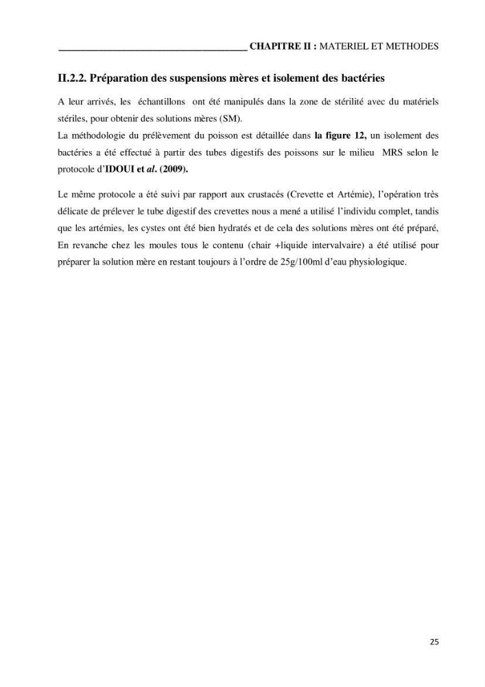 Etude du potentiel probiotique de bactéries isolées à partir d’animaux aquatiques: