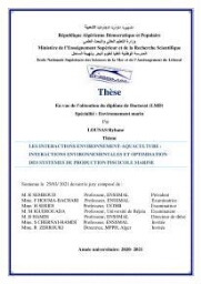 Les interactions environnement -aqaculture