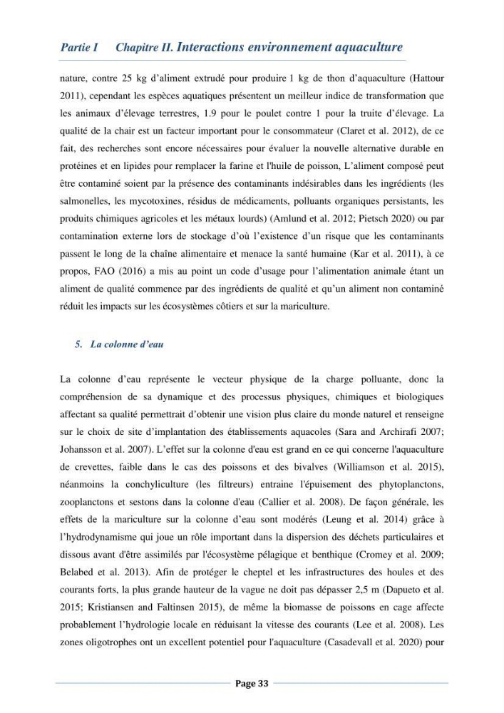 Les interactions environnement -aqaculture