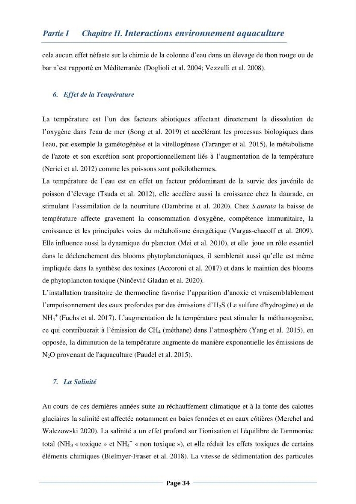 Les interactions environnement -aqaculture