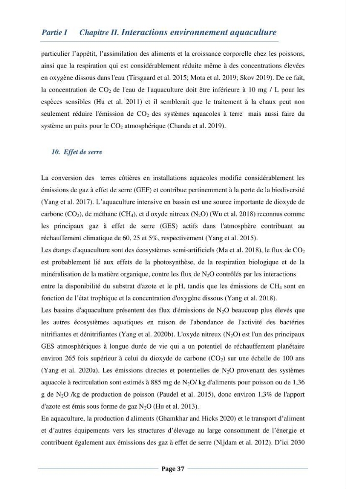 Les interactions environnement -aqaculture