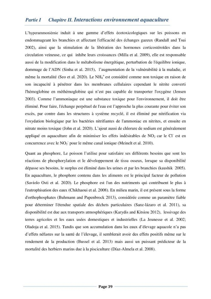 Les interactions environnement -aqaculture