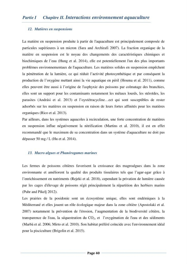 Les interactions environnement -aqaculture