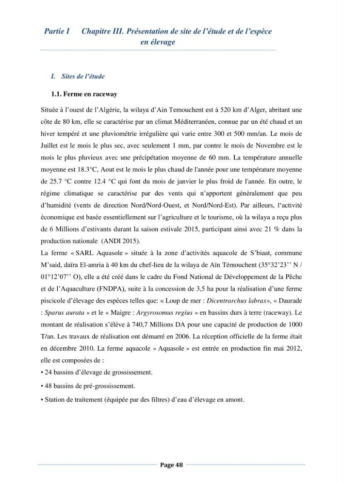 Les interactions environnement -aqaculture