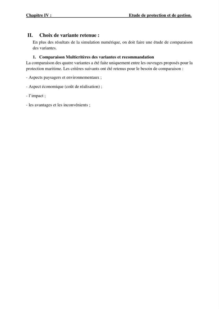 Etude de Protection du Rivage de Sidi Ghiles