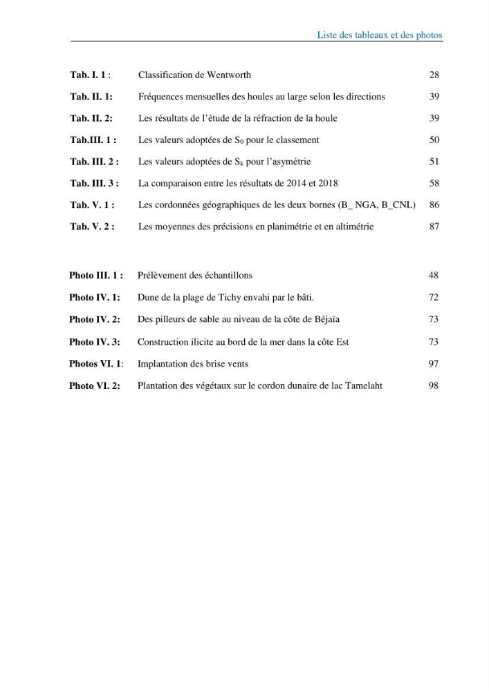 Géomorphodynamique de la zone côtière de la baie de Béjaïa