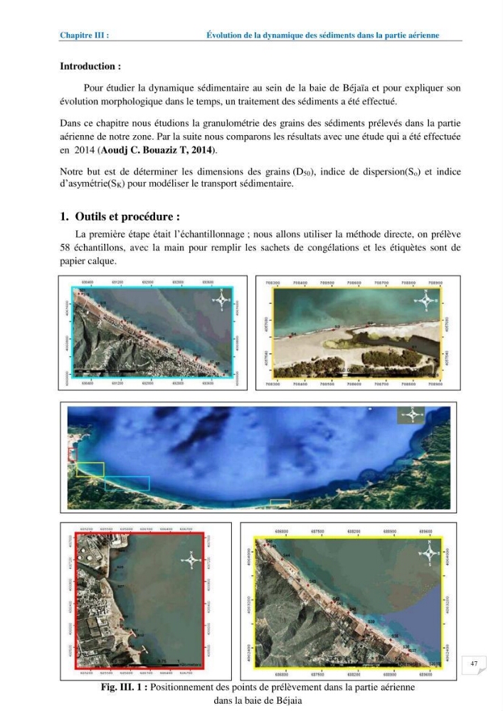 Géomorphodynamique de la zone côtière de la baie de Béjaïa