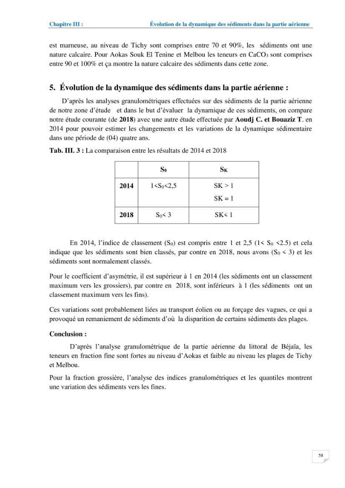 Géomorphodynamique de la zone côtière de la baie de Béjaïa