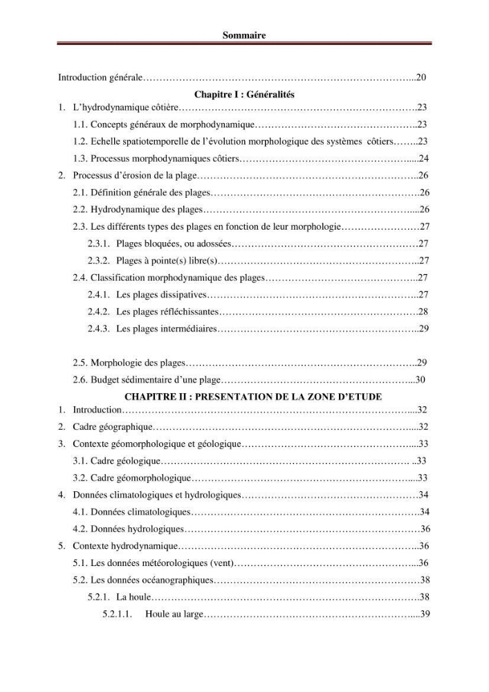 Analyse statistique de l\'évolution morphodynamique du morphodynamique du littoral de Boumerdès