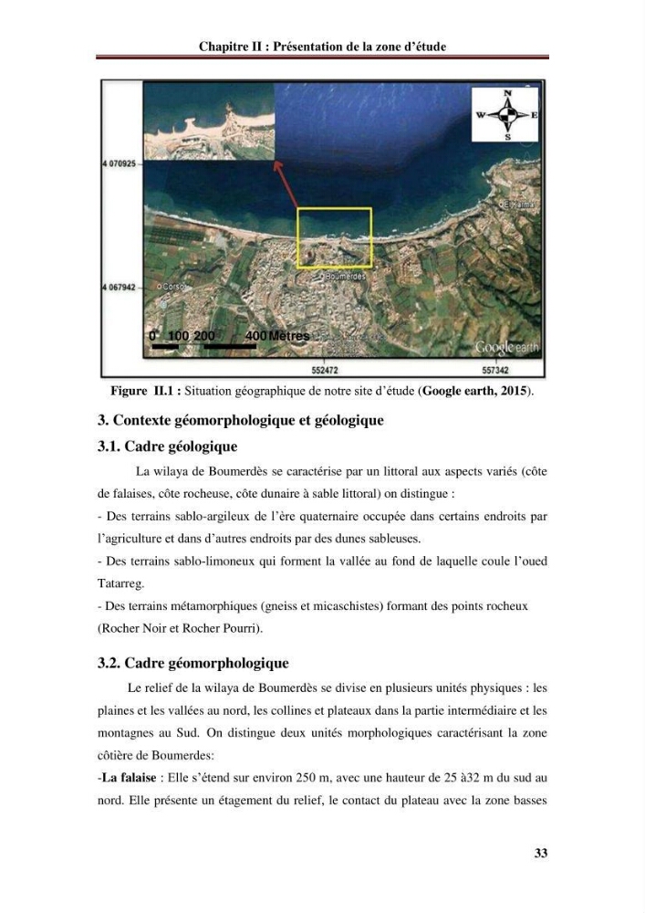 Analyse statistique de l\'évolution morphodynamique du morphodynamique du littoral de Boumerdès