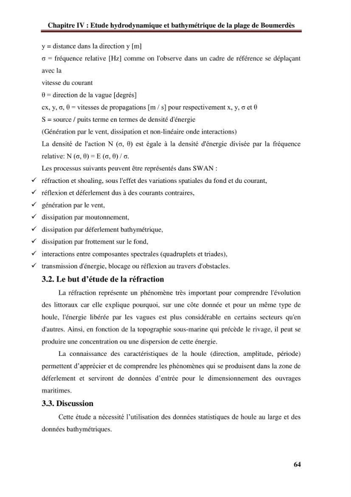Analyse statistique de l\'évolution morphodynamique du morphodynamique du littoral de Boumerdès