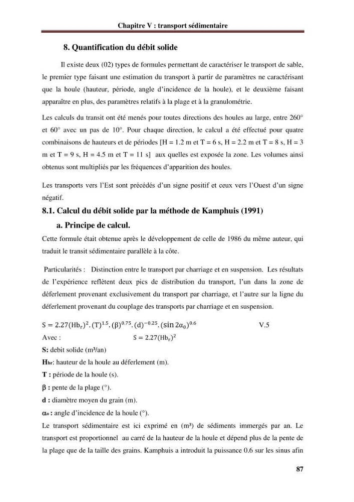 Analyse statistique de l\'évolution morphodynamique du morphodynamique du littoral de Boumerdès