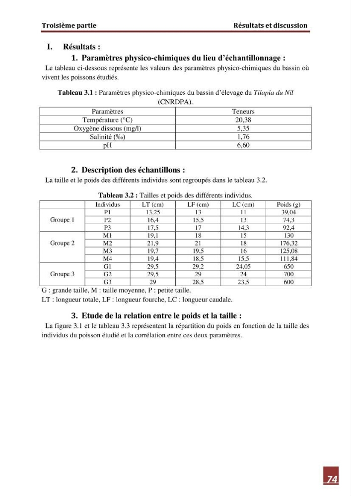 Contribution à l\'étude de la valeur alimentaire de l\'éspèce Tilapia du nil \"orechoromisniloticus\":