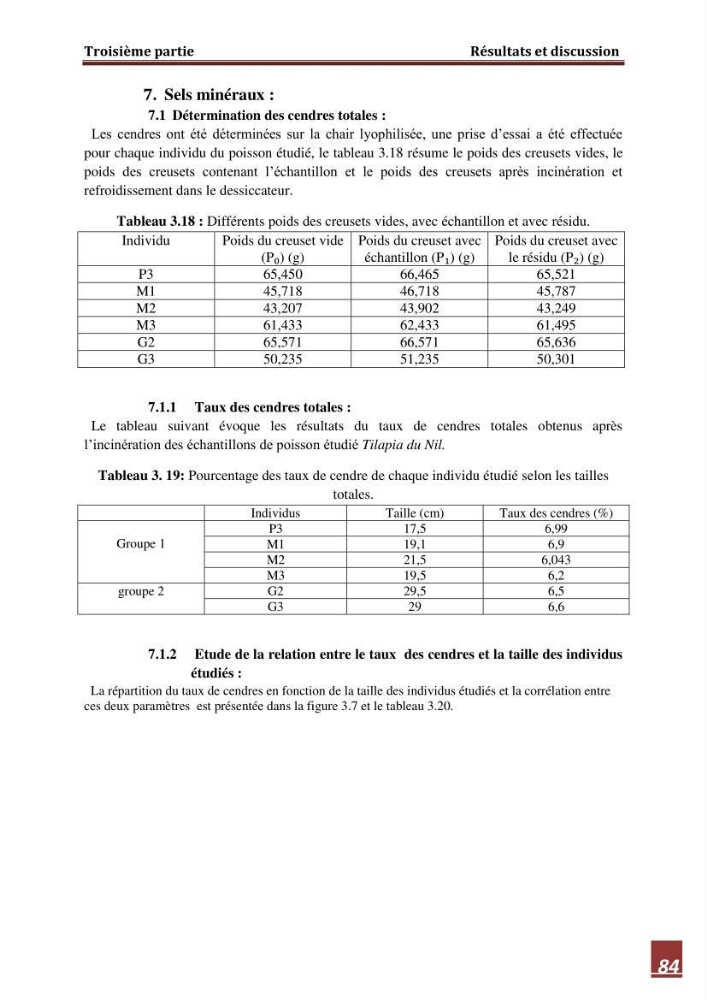 Contribution à l\'étude de la valeur alimentaire de l\'éspèce Tilapia du nil \"orechoromisniloticus\":