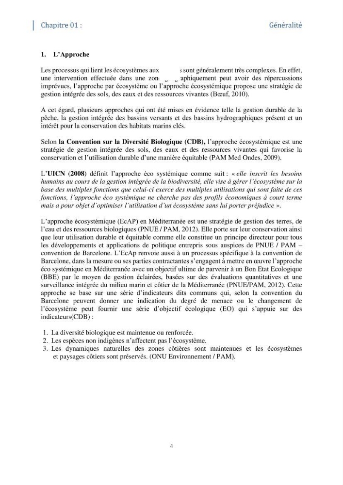 Tester les critères établis par l’UICN concernant les zones clés pour la biodiversité sur quelques habitats remarquables des côtes Algériennes