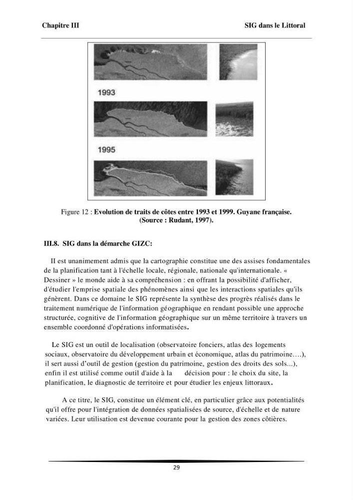 Intégration des données satellitaires dans un SIG pour la gestion du littoral