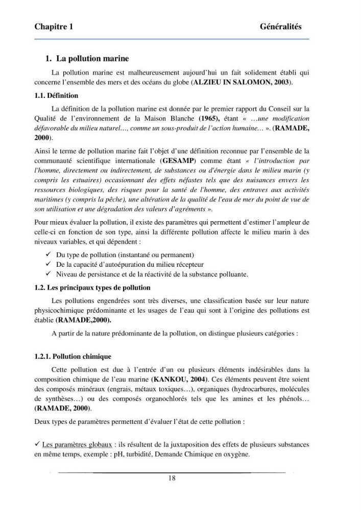 Les paramètres physicochimiques et les sels nutritifs dans la baie de Bou-Ismail