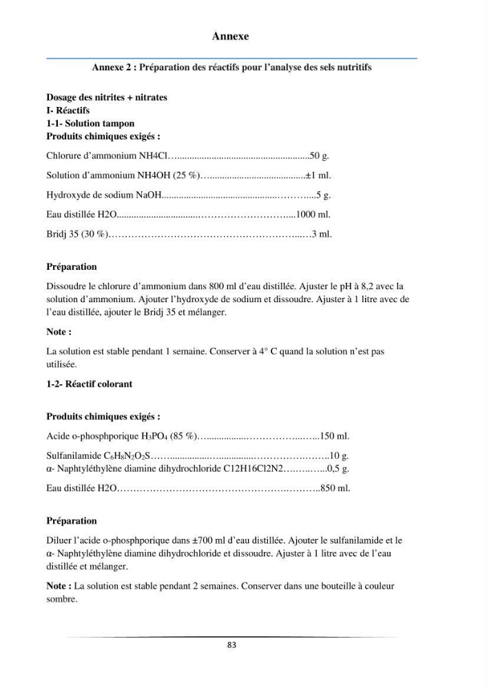 Les paramètres physicochimiques et les sels nutritifs dans la baie de Bou-Ismail